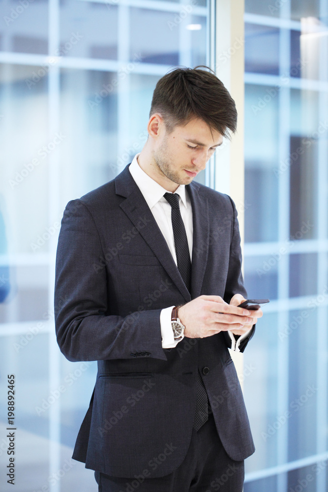 Businessman with smartphone Businessman with smartphone