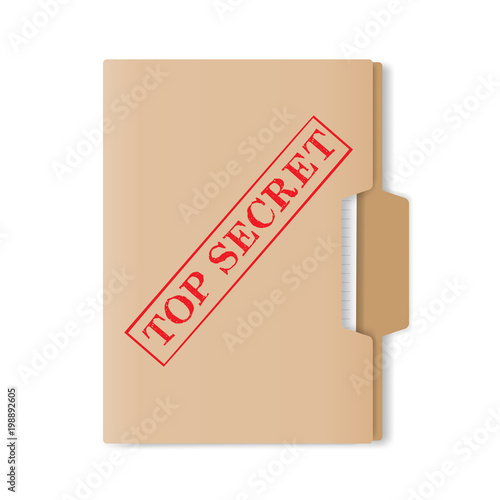 secret document. folder for papers. vector illustration
