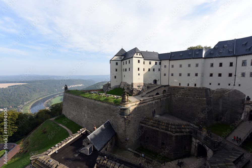 Fototapeta premium Festung Königstein, Zugangsbereich