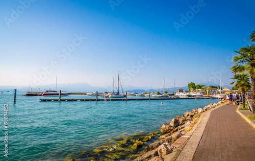 Beautiful coast of Garda Lake, Italy