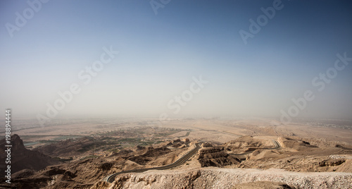 Beautiful morning view of Jebel Al Hafeet in Al ain, Abu Dhabi.