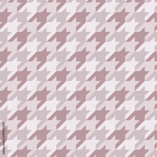 Seamless surface pattern with houndstooth ornament. Classic fashion fabric print. Checked geometric background.