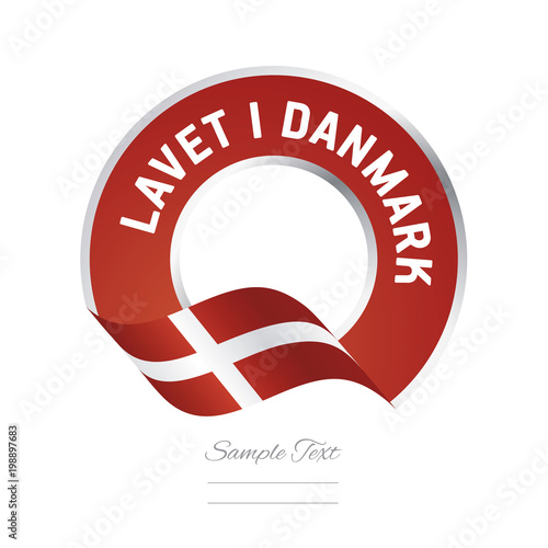 Made in Denmark (Danish language - Lavet i Danmark) stamp logo icon