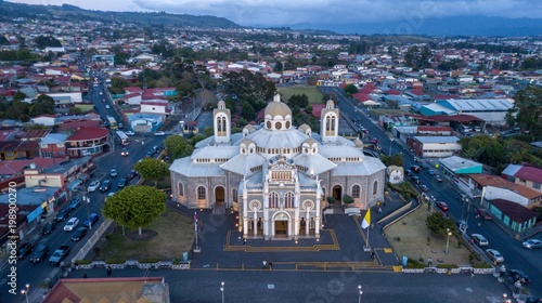 Aerial view of the Basilica of Cartago, Costa Rica photo