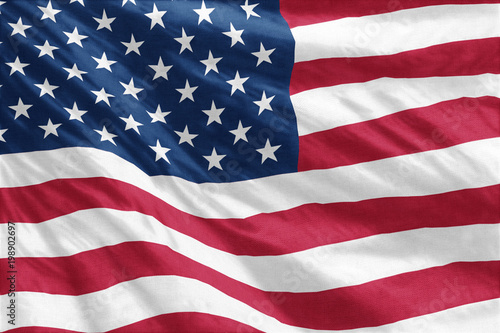Flag of United States full frame close-up