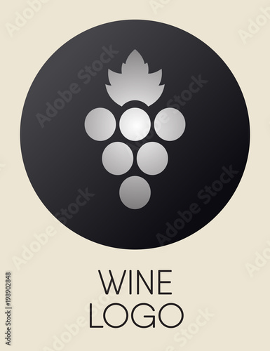 Grapes logo design element.