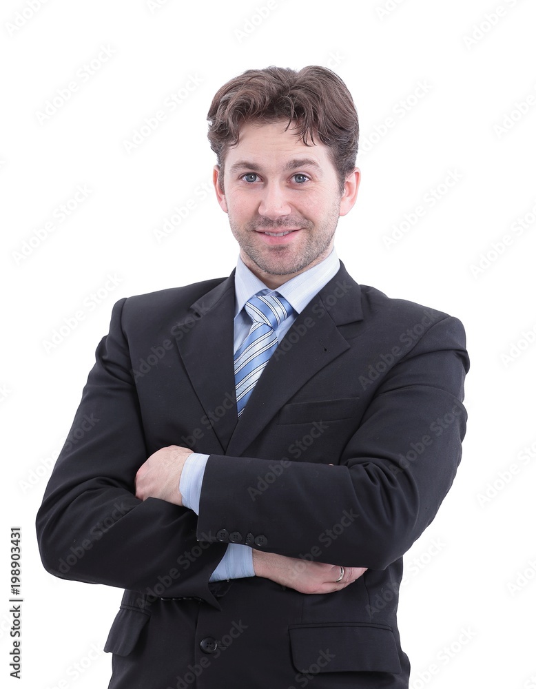 Portrait of a business man isolated on white background. Portrait of a business man isolated on white background.