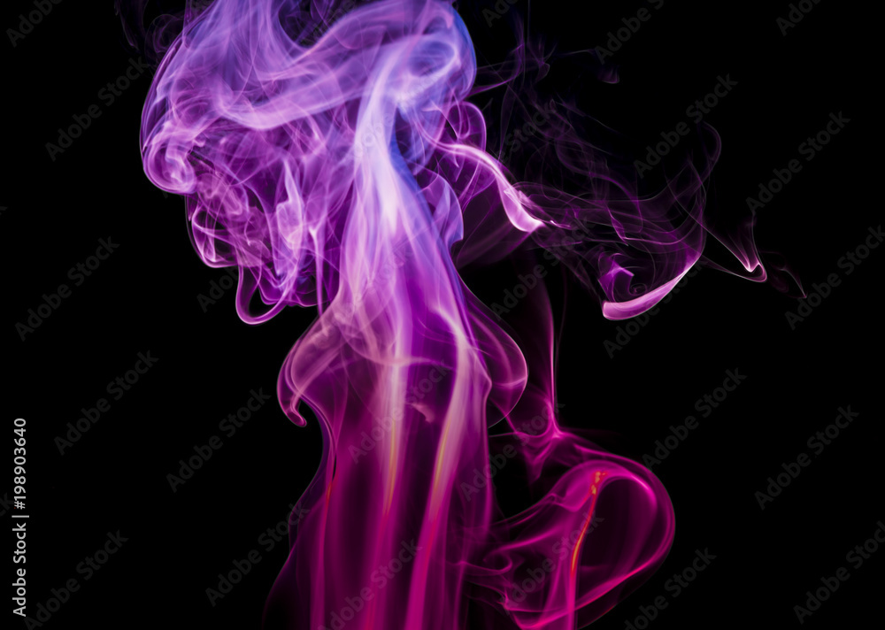 Colored smoke on black background Colored smoke on black background