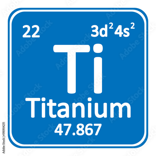 Periodic table element titanium icon.