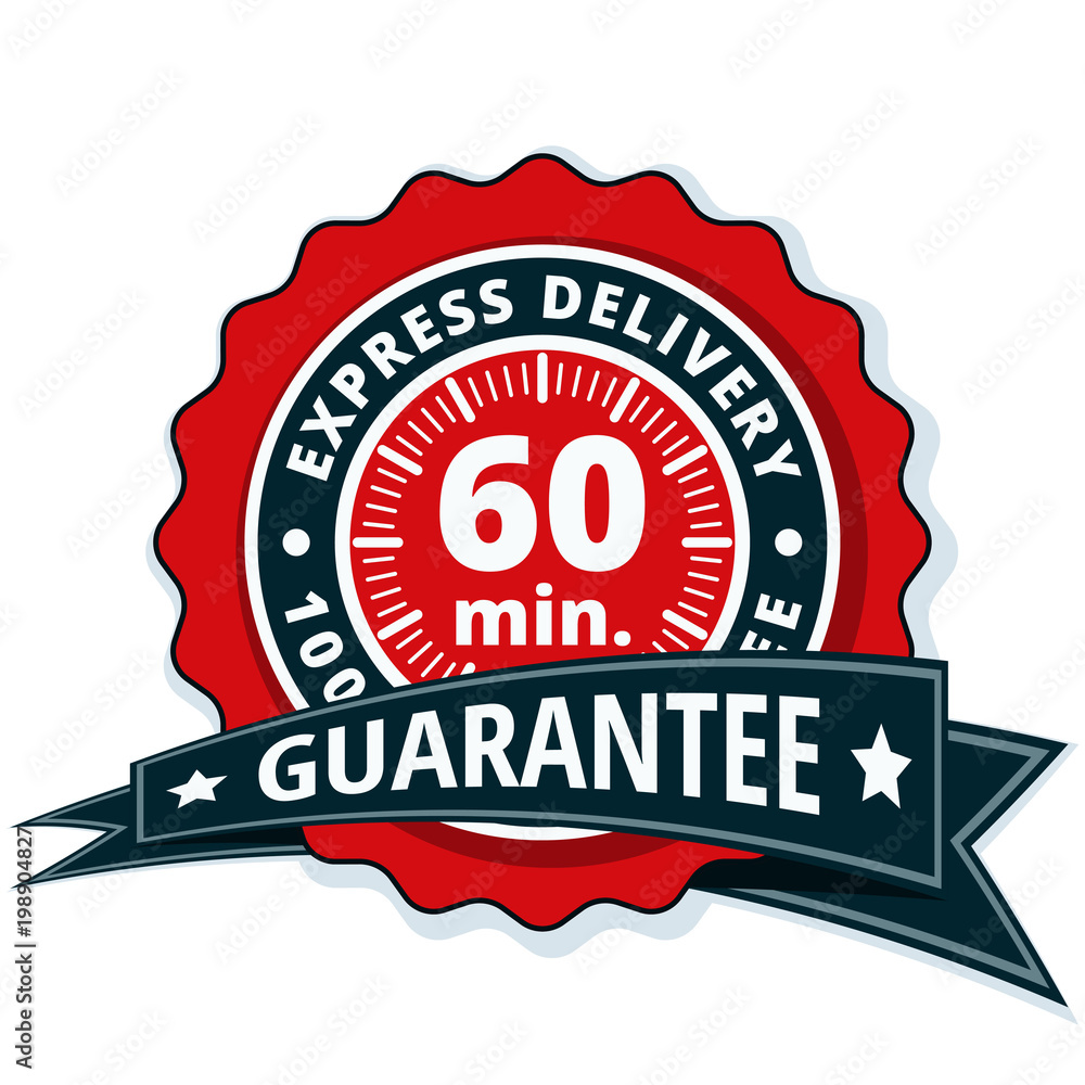 60 minutes Express Delivery illustration 60 minutes Express Delivery illustration