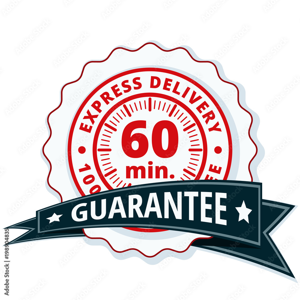 60 minutes Express Delivery illustration 60 minutes Express Delivery illustration