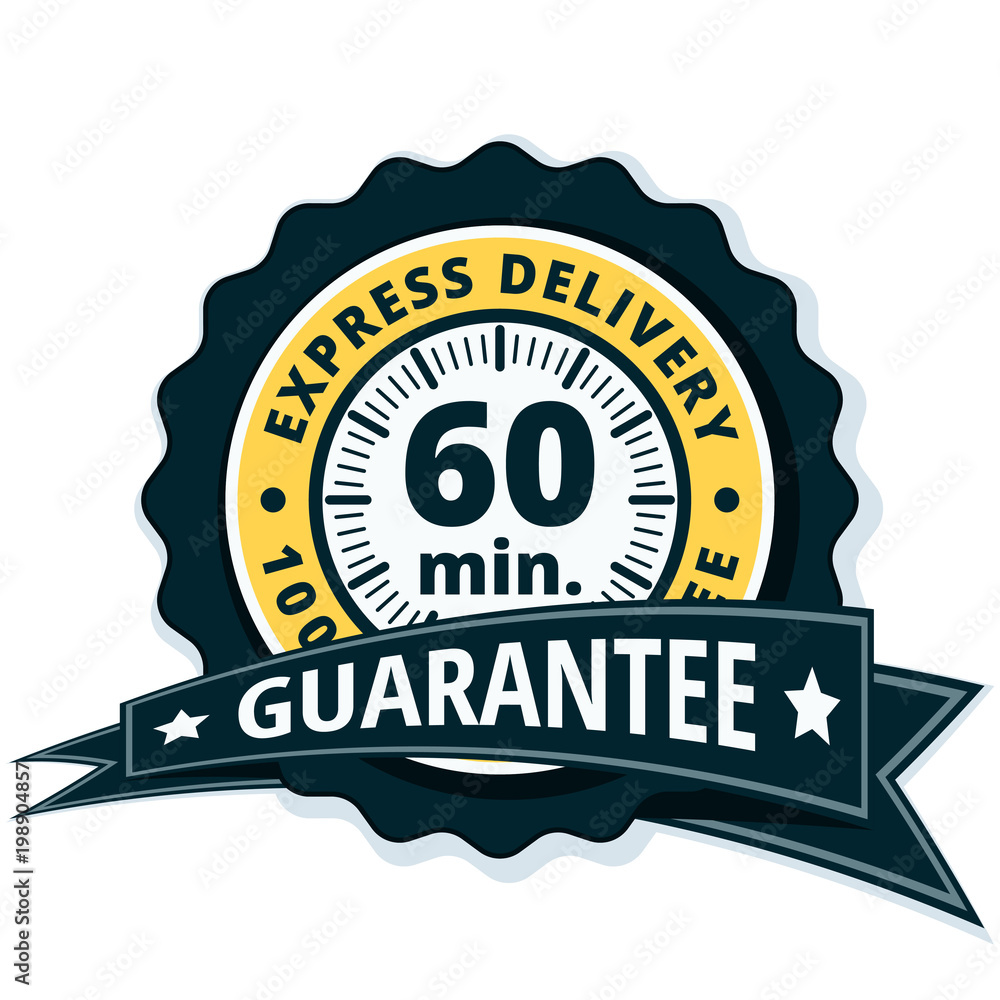 60 minutes Express Delivery illustration 60 minutes Express Delivery illustration