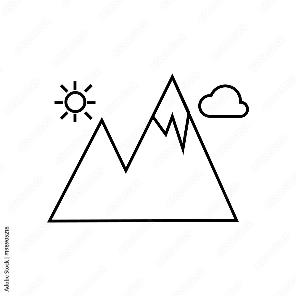 mountain icon illustration isolated vector sign symbol illustration EPS mountain icon illustration isolated vector sign symbol illustration EPS