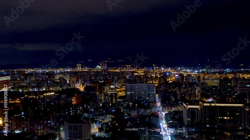 Wallpaper Mural night illuminated taipei cityscape famous tower aerial panorama 4k timelapse taiwan
 Torontodigital.ca