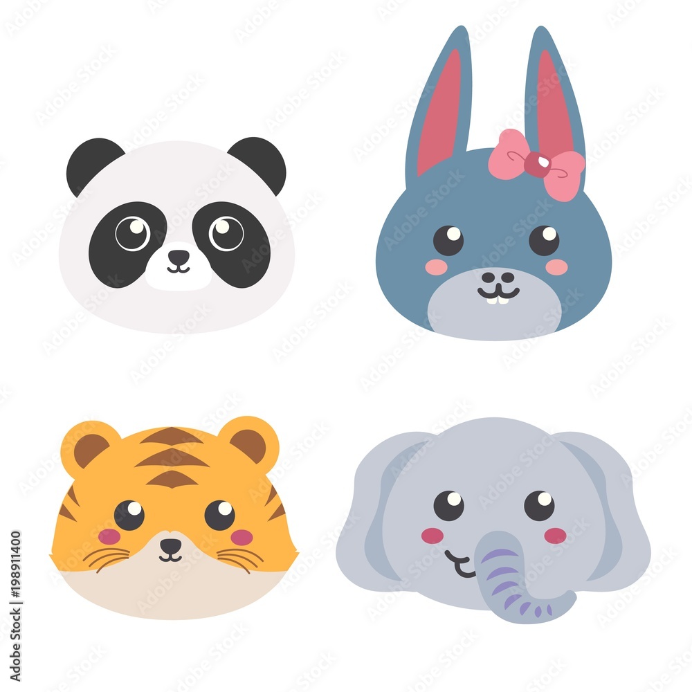 kawaii animal characters