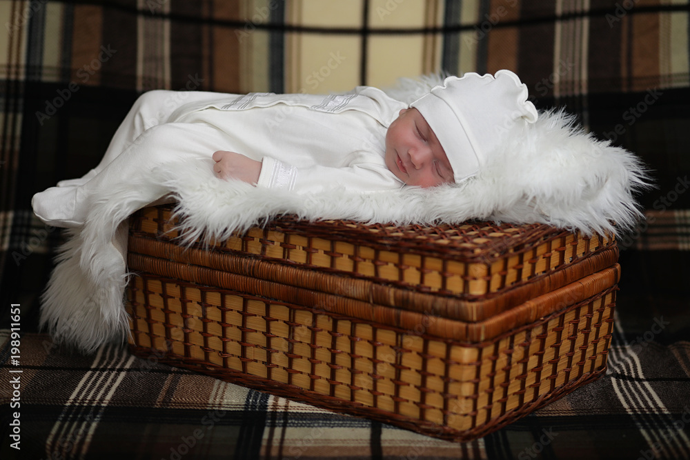 Newborn baby lying on the blanket Newborn baby lying on the blanket