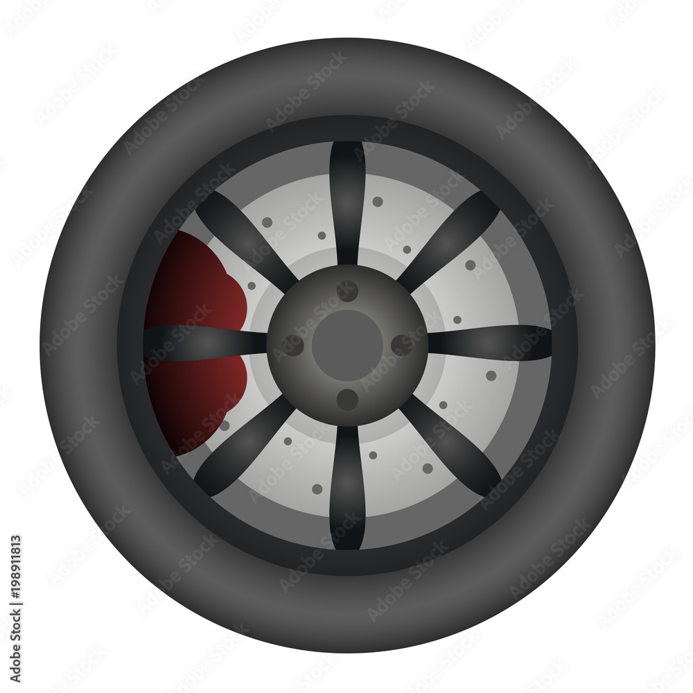 Obraz premium tire car illustration