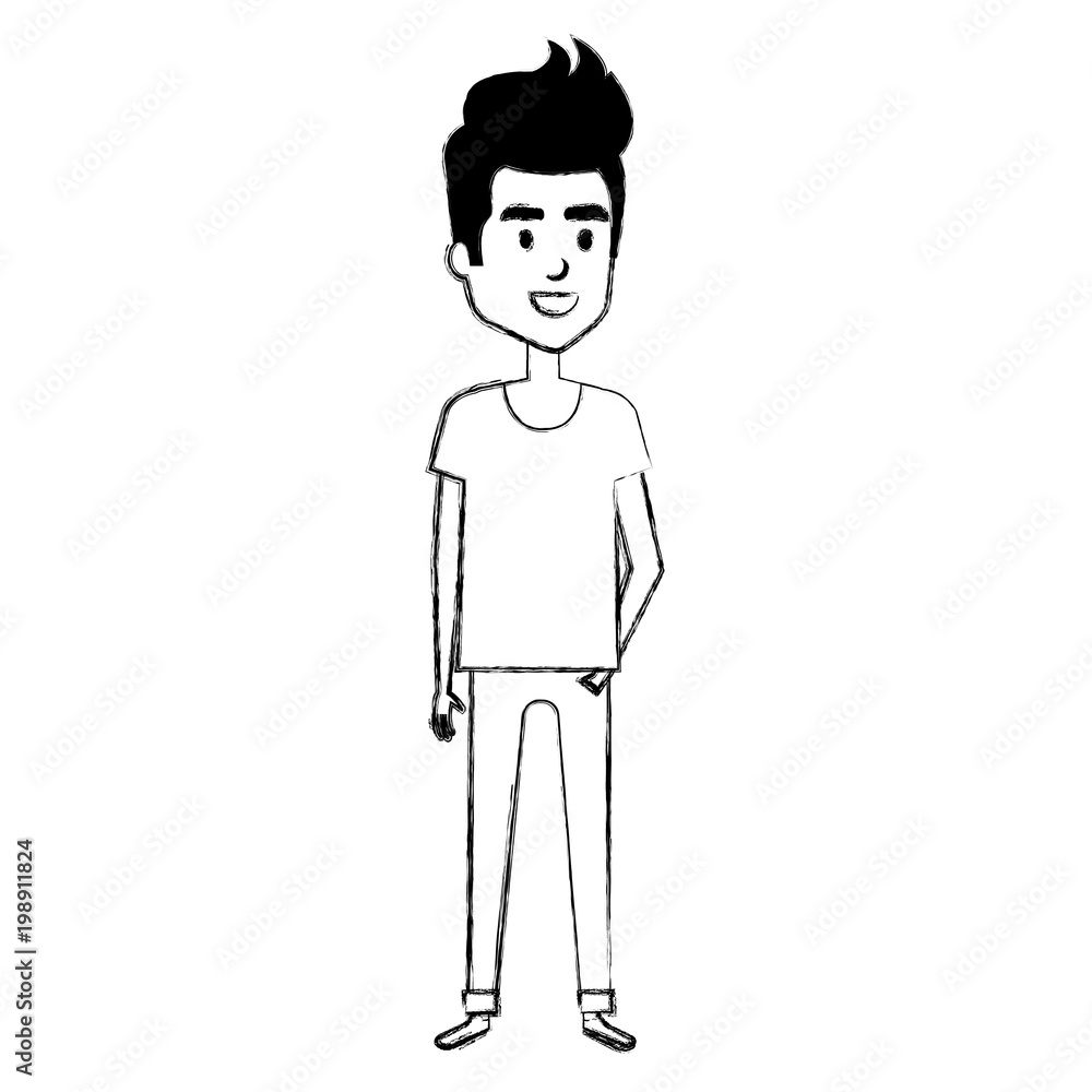 young man avatar character vector illustration design young man avatar character vector illustration design