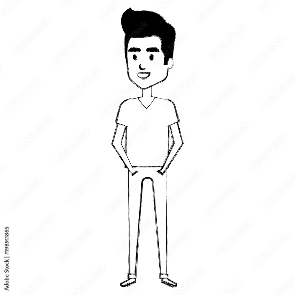 young man avatar character vector illustration design young man avatar character vector illustration design