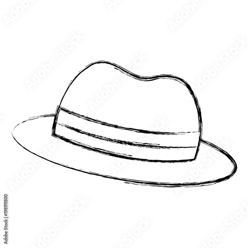 hat hipster style icon vector illustration design