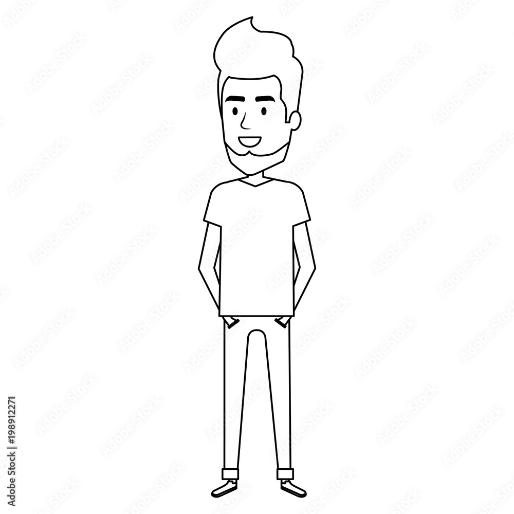 young man with beard avatar character vector illustration design young man with beard avatar character vector illustration design