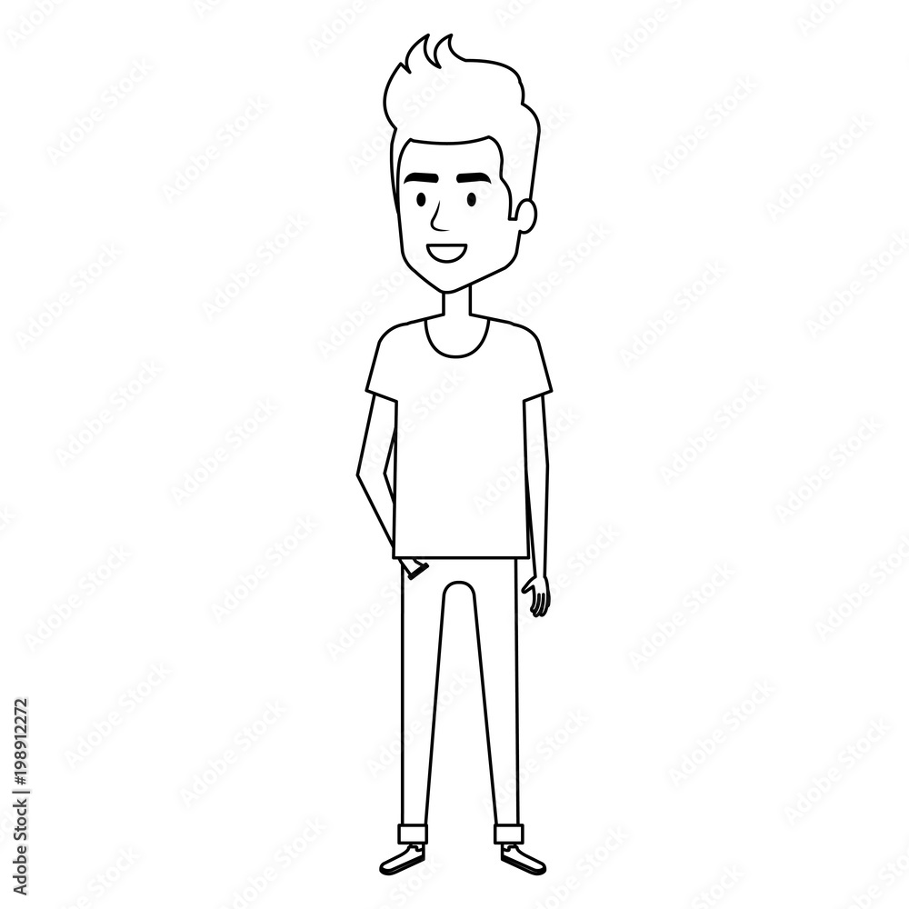 young man avatar character vector illustration design young man avatar character vector illustration design