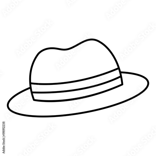 hat hipster style icon vector illustration design