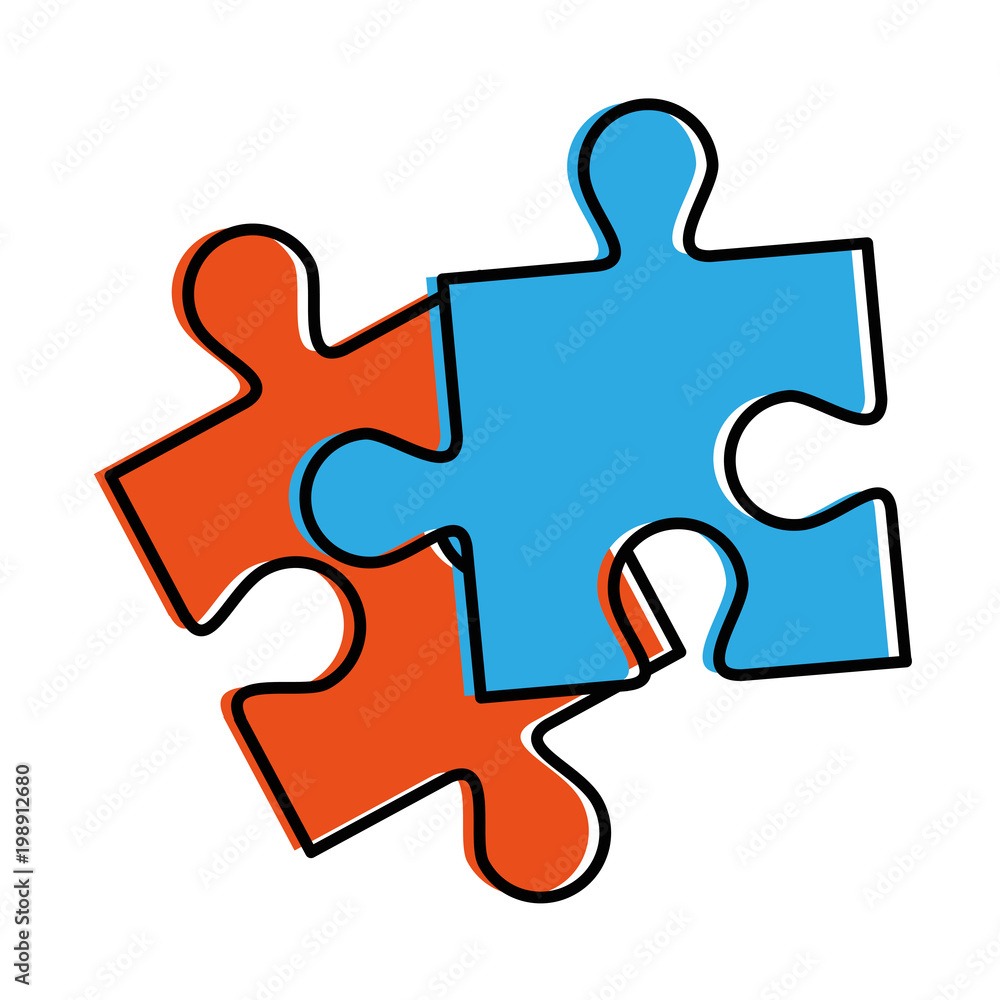 puzzle game pieces icon vector illustration design