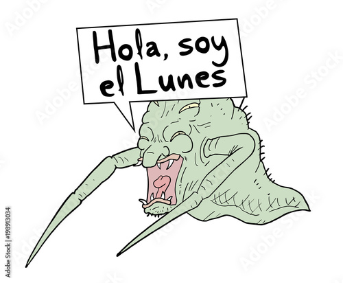 Funny Monday message in spanish