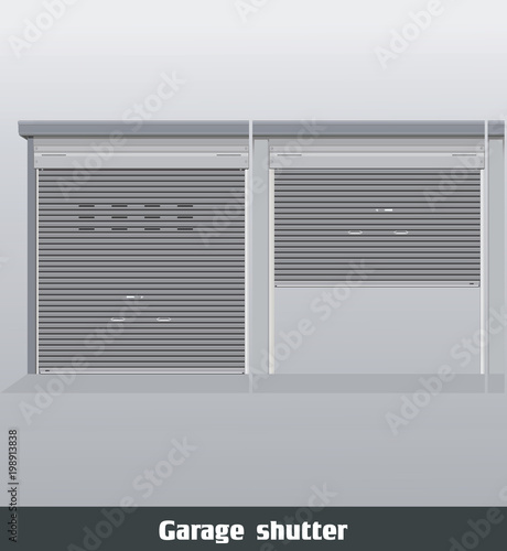 eps Vector image:Garage shutter
