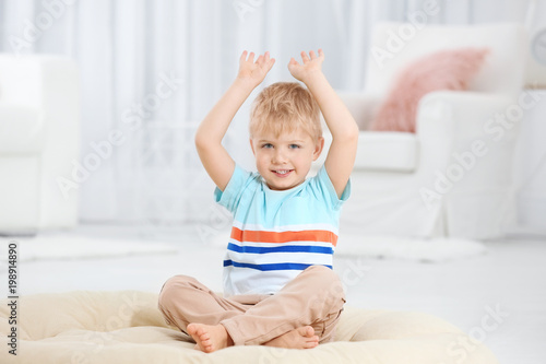 Cute little boy at home
