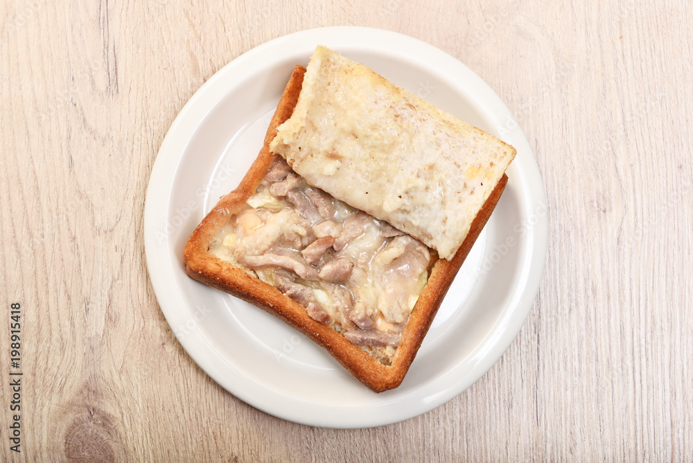 Coffin bread is a famous snack of Tainan in Taiwan. Coffin bread is a famous snack of Tainan in Taiwan.