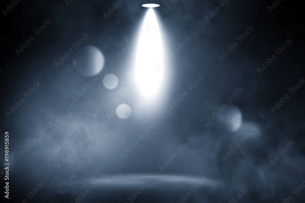 blue spotlight smoke studio entertainment background. blue spotlight smoke studio entertainment background.
