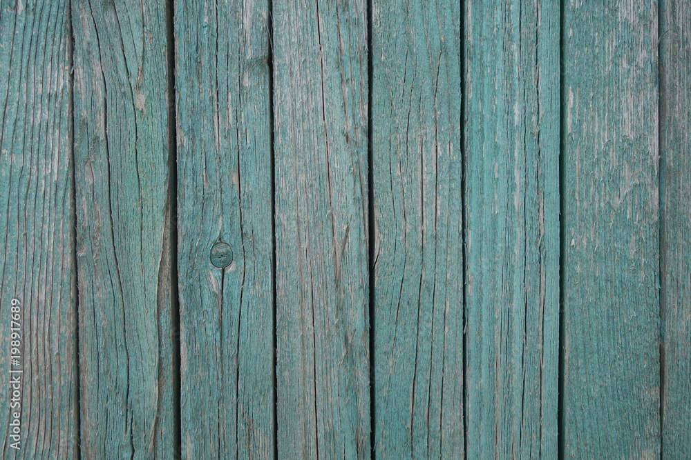 Fototapeta premium Wall texture background with peeling old paint. Old plank wooden wall background.