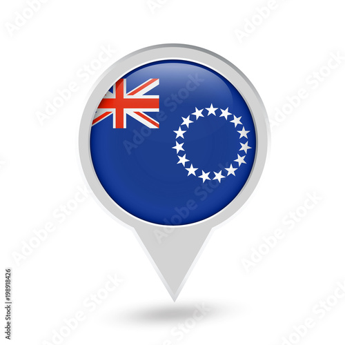 Cook islands Flag Round Pin Icon Free Download Cook islands Flag Round Pin Icon - GFXLoad