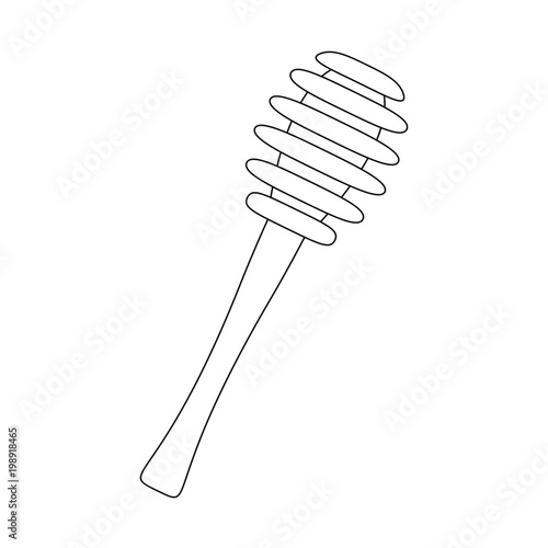 Honey dipper. Vector