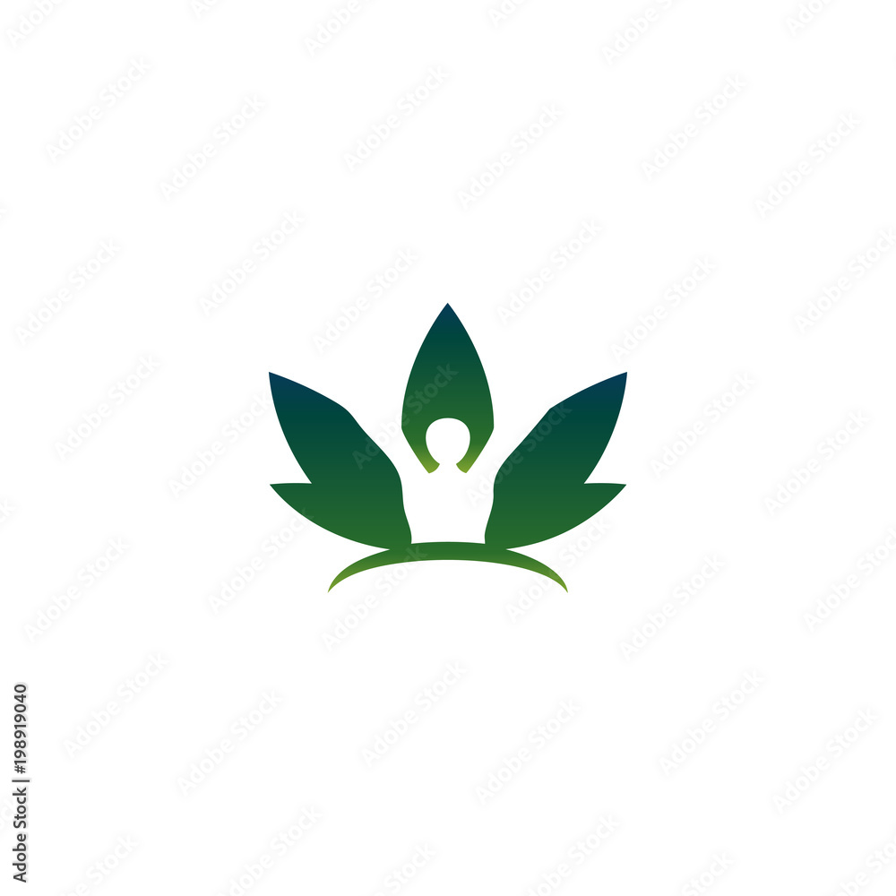 Marijuana logo design template