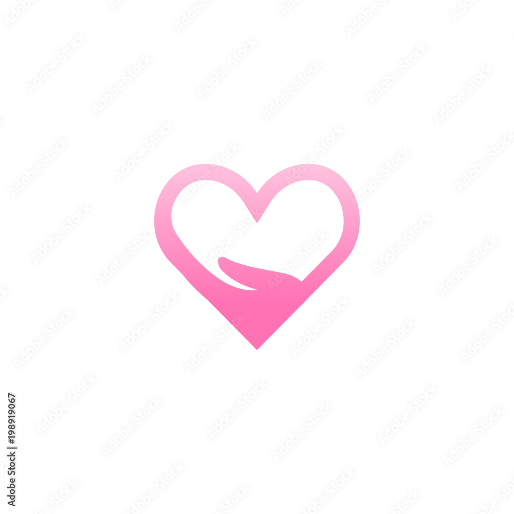 Love pet logo design template