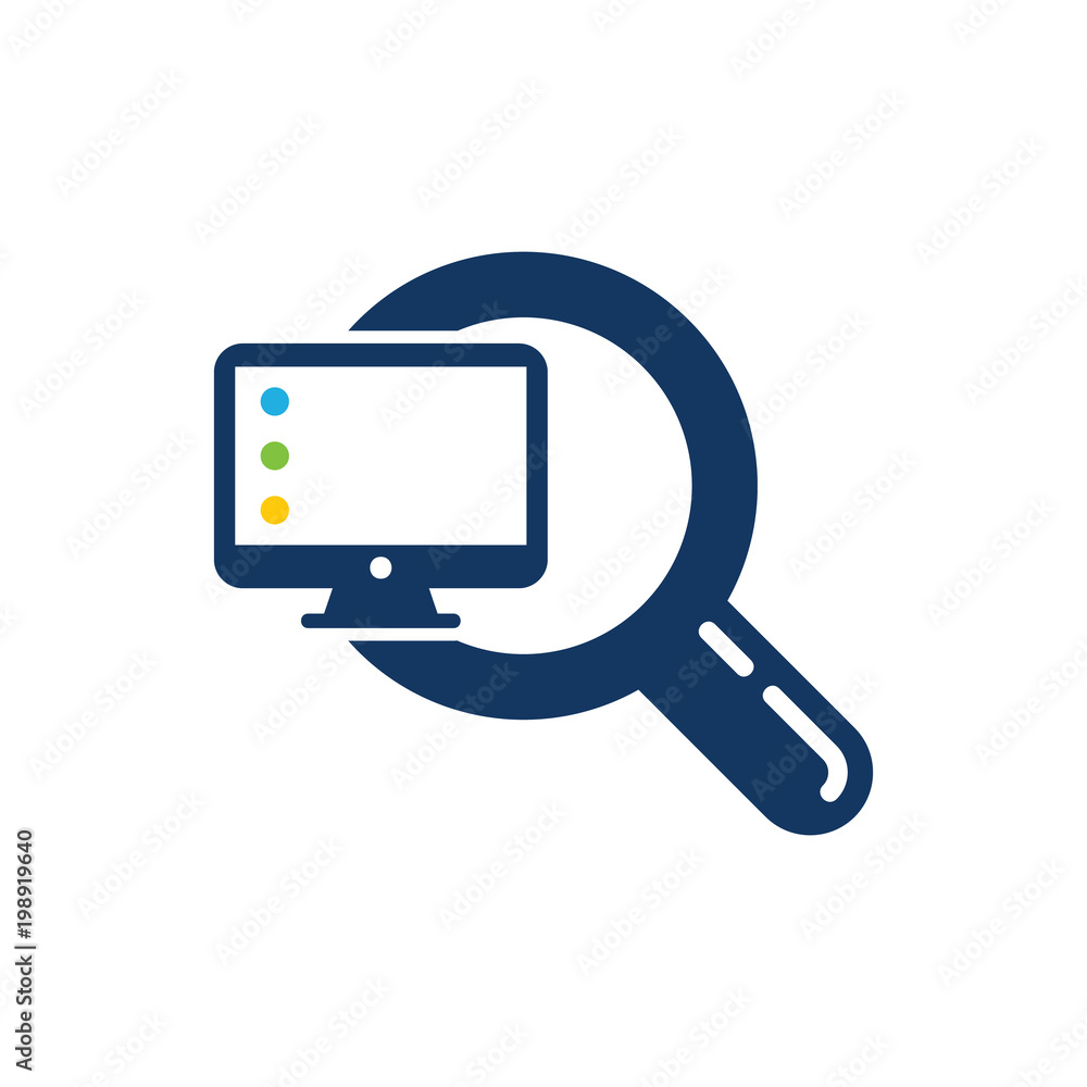 Computer Find Logo Icon Design Computer Find Logo Icon Design