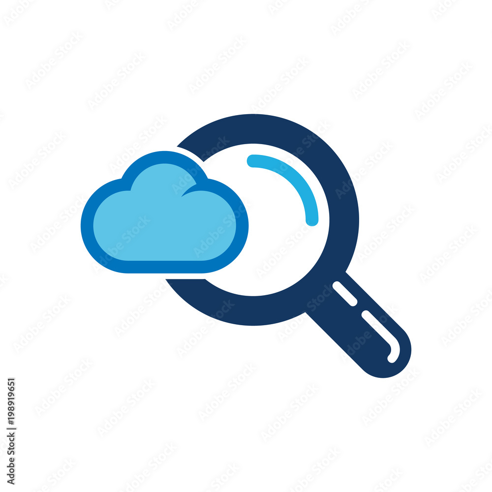 Cloud Find Logo Icon Design Cloud Find Logo Icon Design