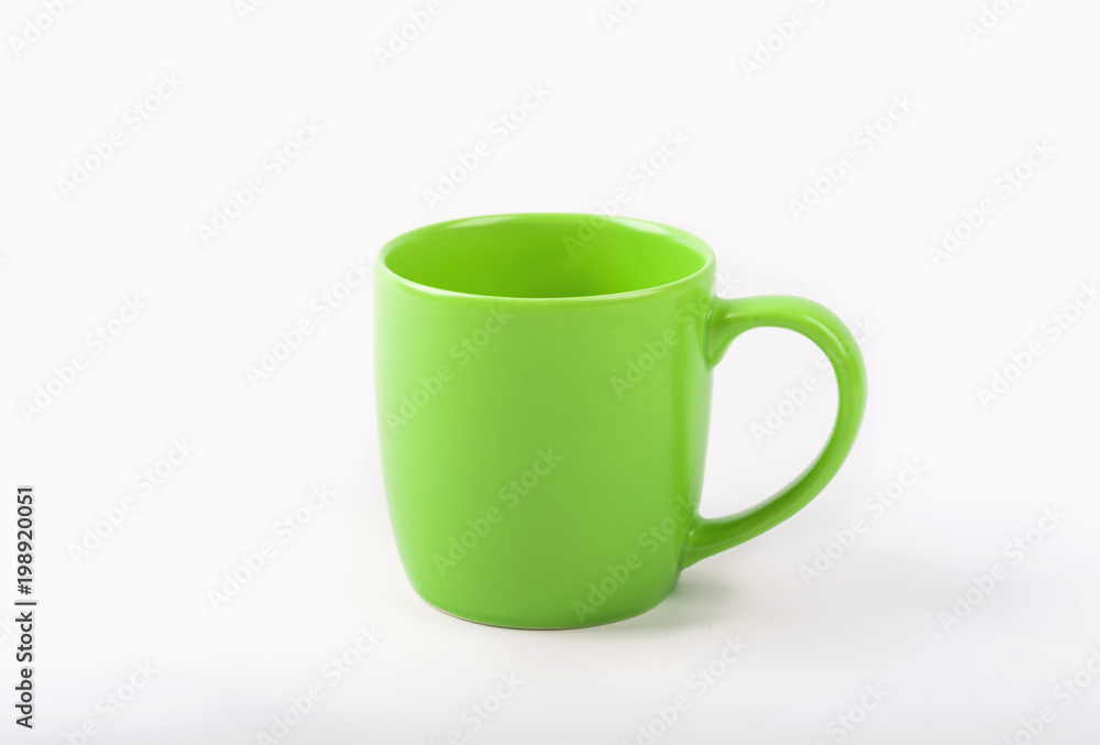 Green coffe cup isolated on white background. Green coffe cup isolated on white background.