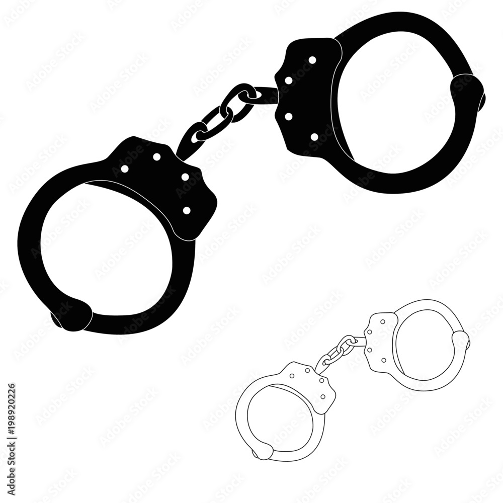 Handcuffs illustration. Vector Handcuffs illustration. Vector