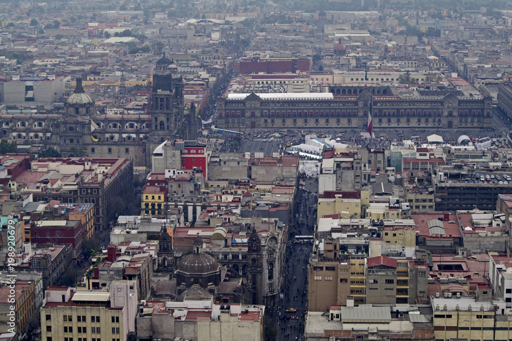 ラテンアメリカタワーから見るソカロ広場