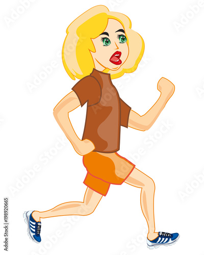 Girl concerns with running