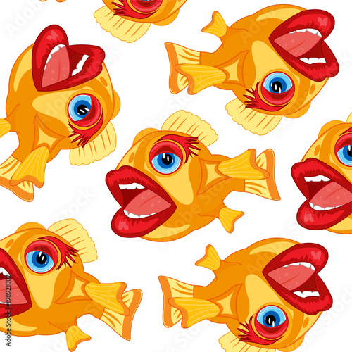 Cartoon of fish pattern