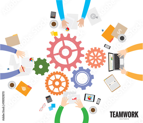 Hand Teamwork Illustration Vector 10