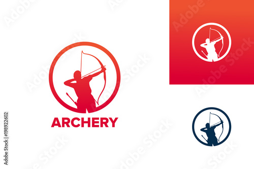 Archery Logo Template Design Vector, Emblem, Design Concept, Creative Symbol, Icon photo