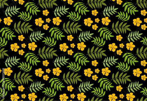 Wallpaper Mural Autumn leaves seamless pattern. Floral jungle background. Torontodigital.ca