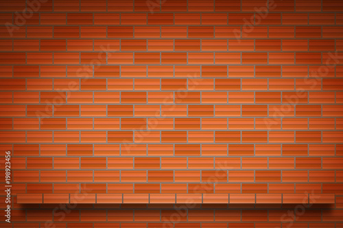 brick wall counter template background or texture vector illustration.