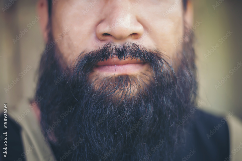 Obraz premium man with beard and mustach